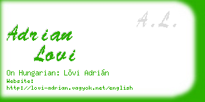 adrian lovi business card